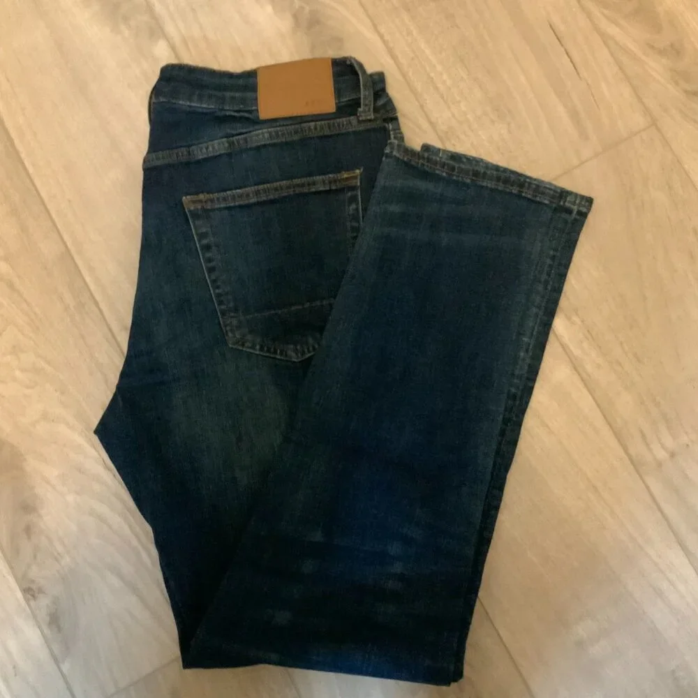 Aeropostale Athletic Skinny 33x32 Denim Blue Jeans